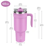 Leakproof tumbler with straw for travel